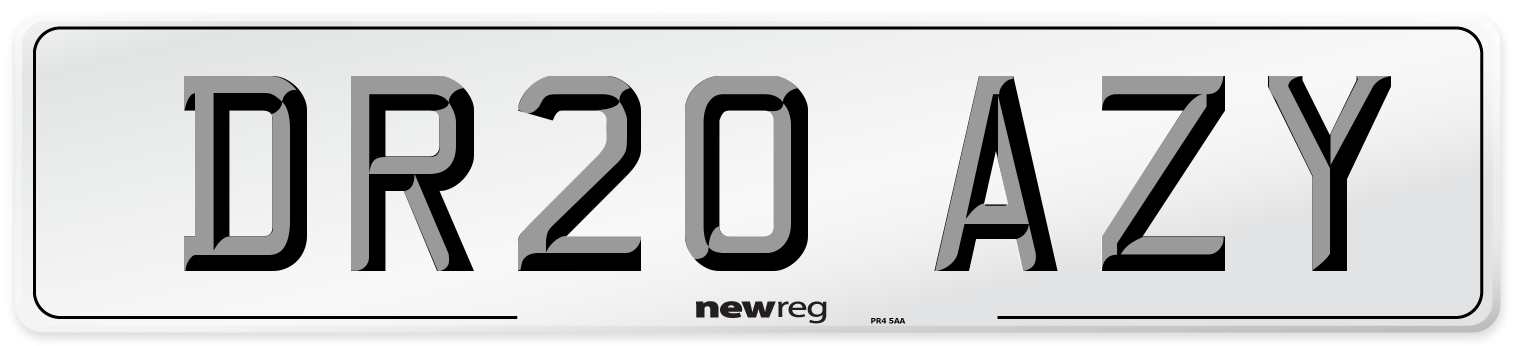 DR20 AZY Number Plate from New Reg